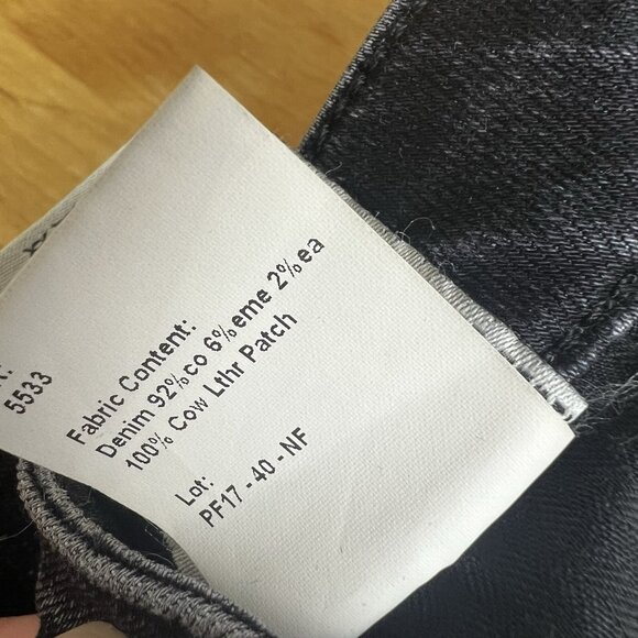 R13 Jeans Jenny Mid Rise Skinny Dirty Black Made In Italy Size 27 - Picture 10 of 13